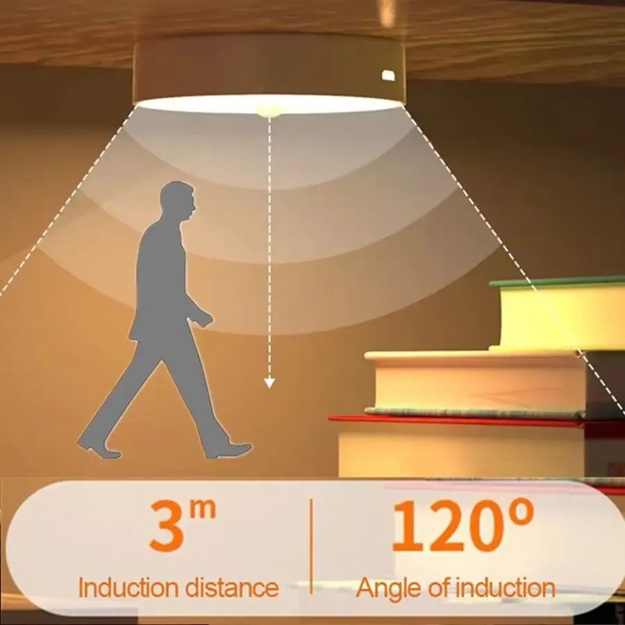 Veilleuse LED rechargeable USB à capteur de mouvement pour chambre, escalier et couloir 5