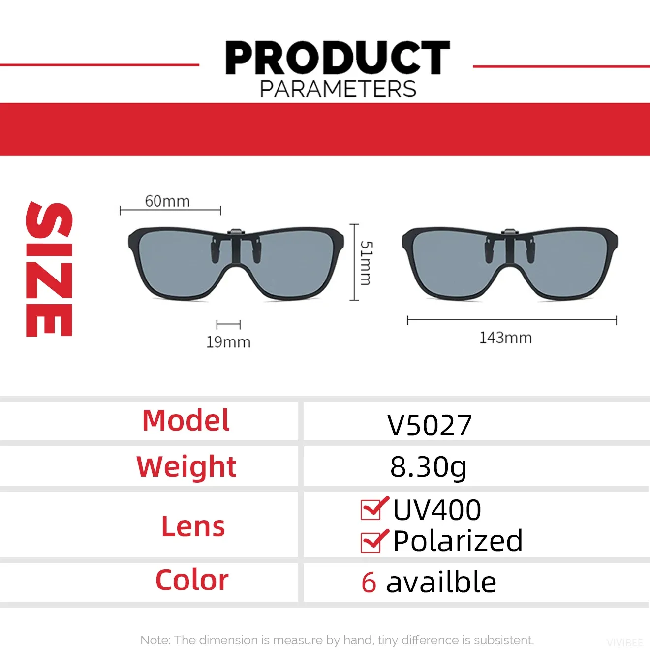 Lunettes de soleil à clip, grande monture, polarisées et relevables, pour homme, adaptées à la conduite, verres miroir bleus et rouges 5