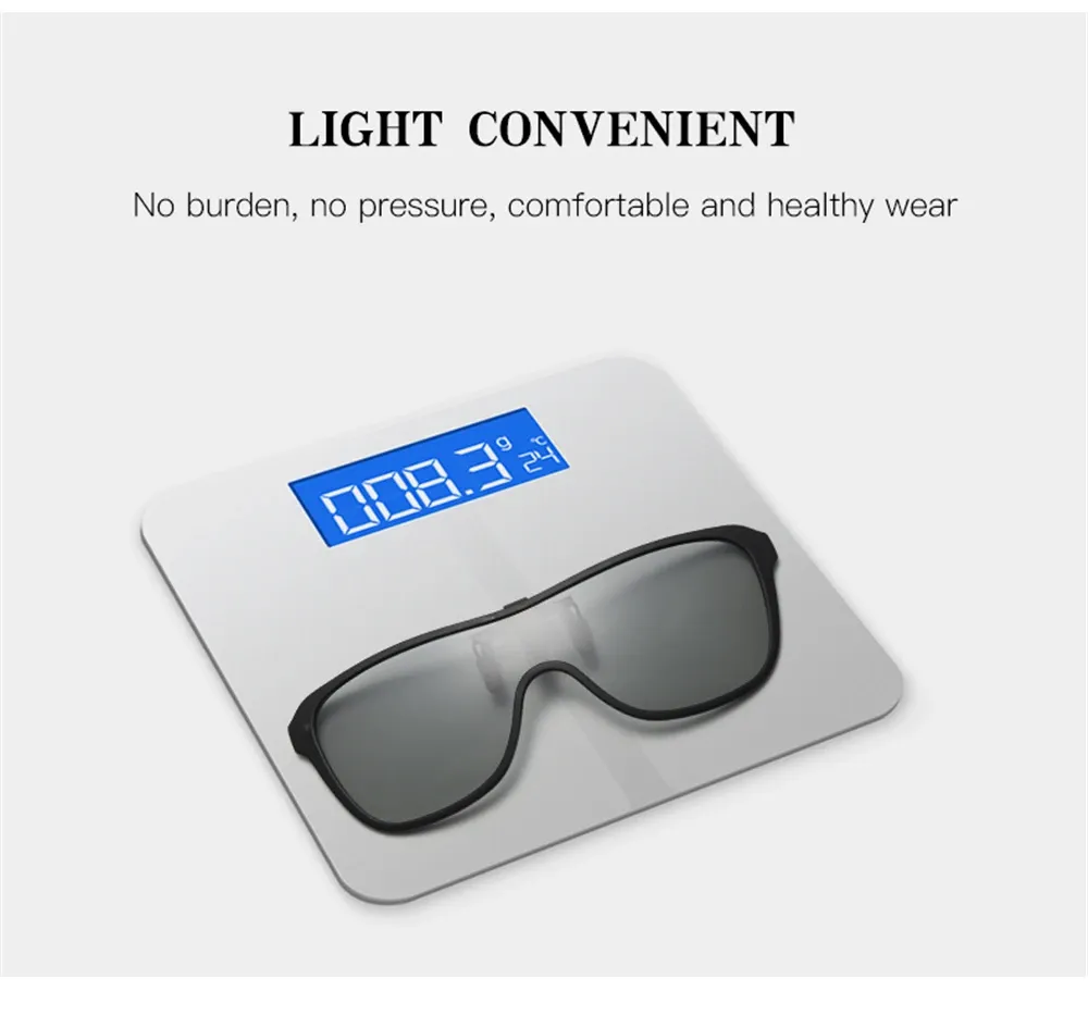 Détail des lunettes de soleil à clipser