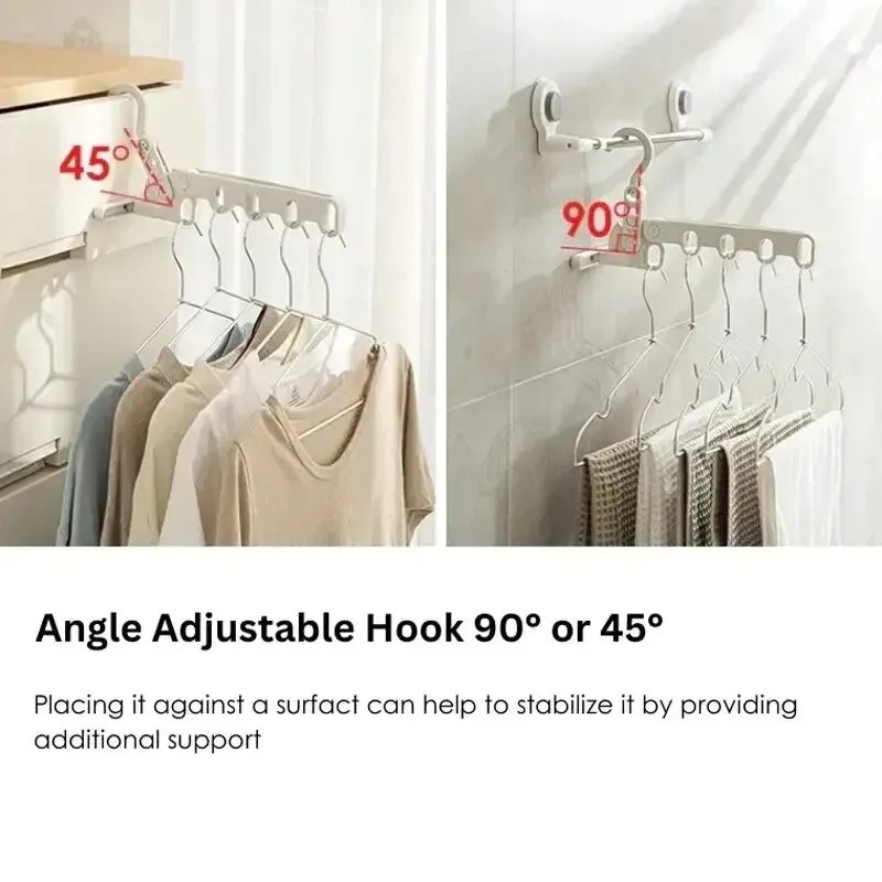 Cintre pliable portable à 5 trous, séchoir de voyage pour hôtel, camping et randonnée 4