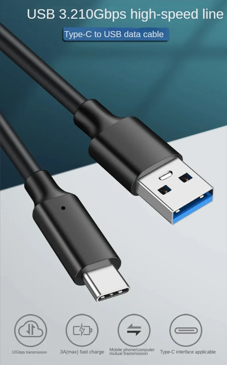 Câble USB 3.2 10 Gbit/s USB Type A vers USB C