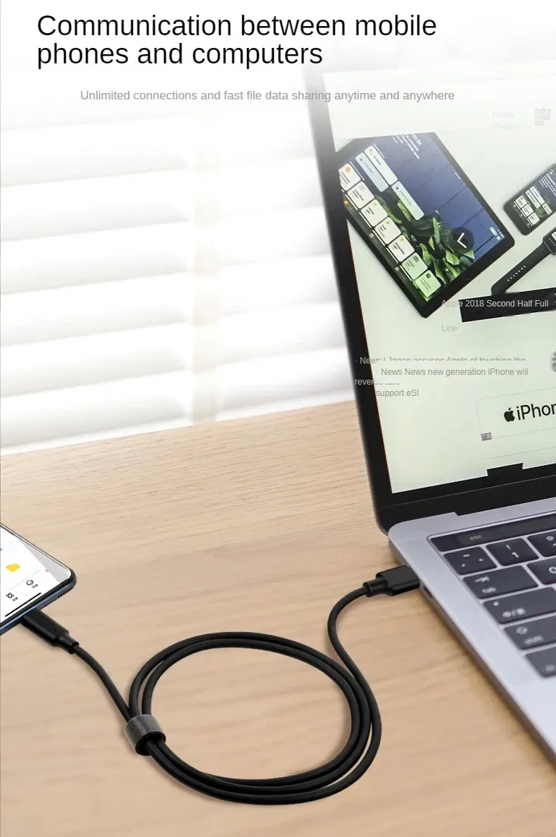 Câble USB C haute vitesse en situation