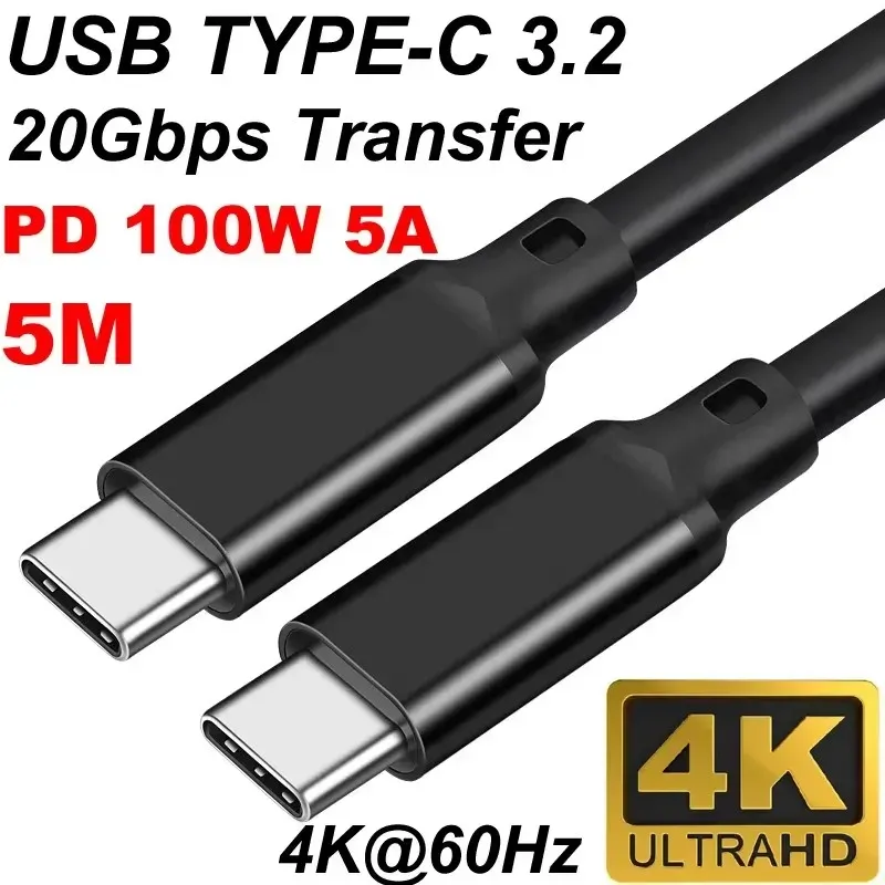 Câble USB 3.2 10 Gbps USB Type A vers USB-C 3.2 Gen 2, câble de transfert de données pour SSD et disque dur, charge rapide 3 A 60 W QC 3.0, 1 m / 2 m 8