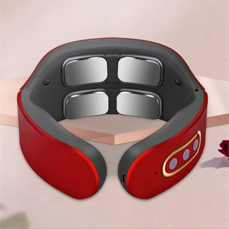 Masseur électrique pour la nuque et les épaules, 6 modes, 9 niveaux d'intensité réglables, relaxation des vertèbres cervicales et soulagement des douleurs 6