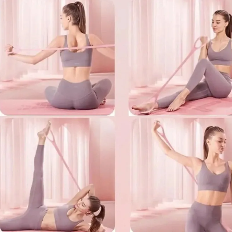 Bande élastique en caoutchouc en forme de 8 pour fitness à domicile 4