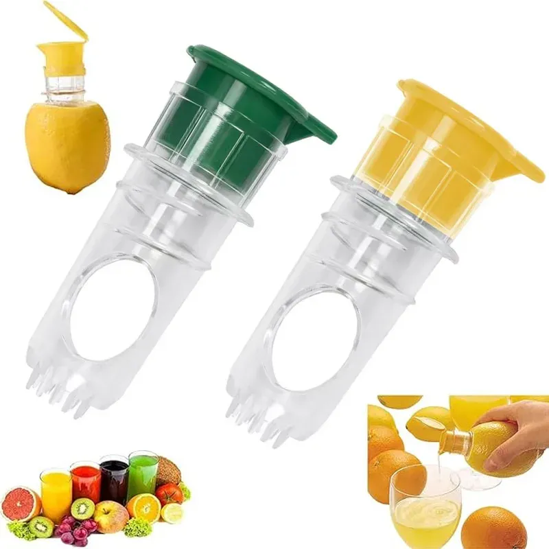 Presse-citron manuel portable en plastique, réutilisable et lavable, avec filtre intégré, pour la maison et les voyages