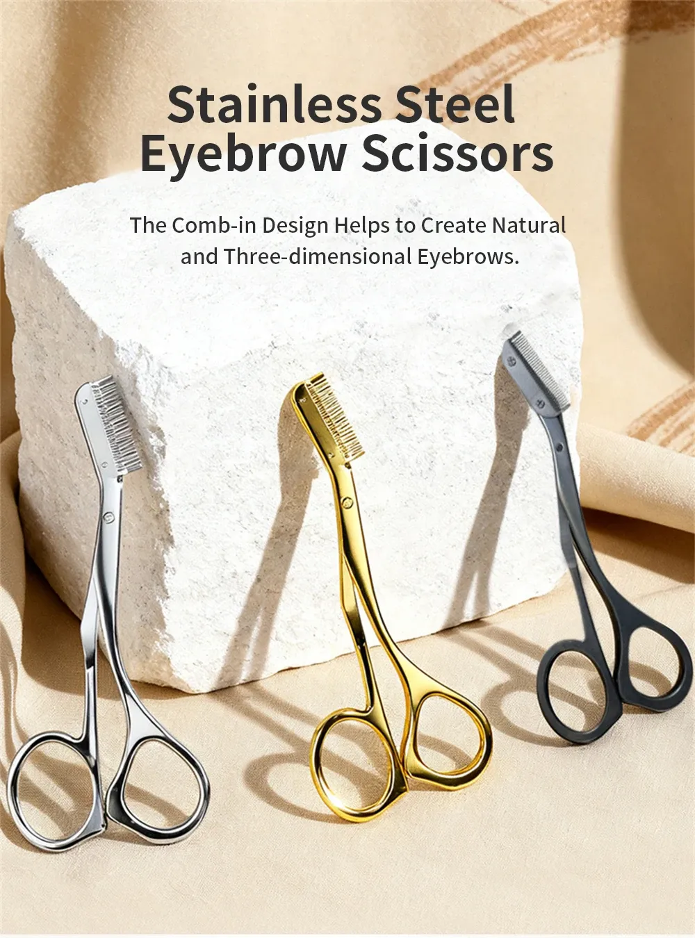 Tondeuse à sourcils professionnelle en acier inoxydable