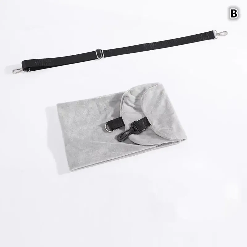 Coussin de voyage en U en polaire cristalline avec pochette de rangement pour vêtements 9