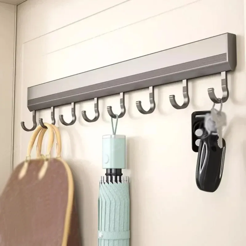 Support de rangement de cuisine en alliage d'aluminium, support mural pour ustensiles de cuisine, porte-serviettes pour peignoir de bain 2