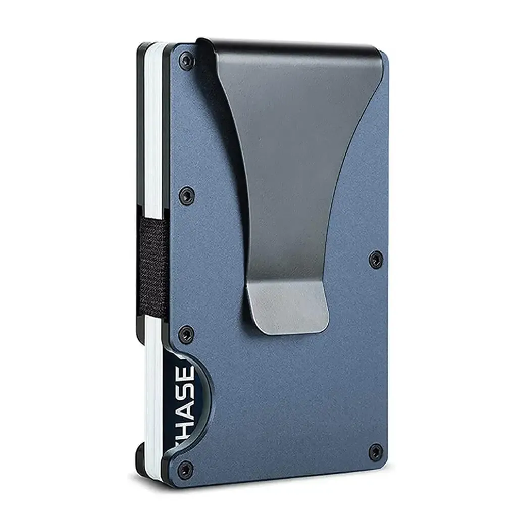 Portefeuille RFID mince pour homme et femme, résistant aux rayures, avec porte-cartes de crédit et pince à billets amovible 7