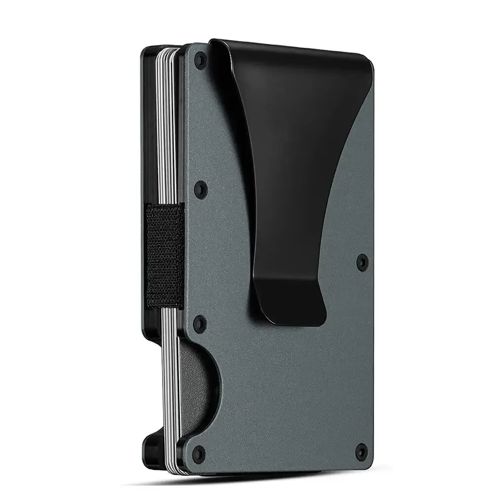 Portefeuille RFID mince pour homme et femme, résistant aux rayures, avec porte-cartes de crédit et pince à billets amovible 9