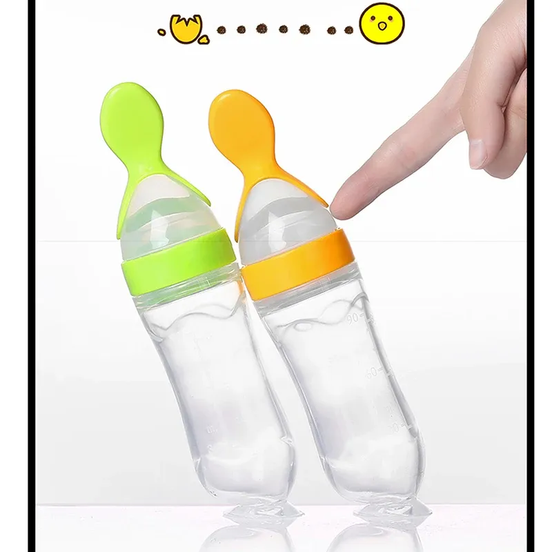 Cuillère à presser pour bébé, présentation