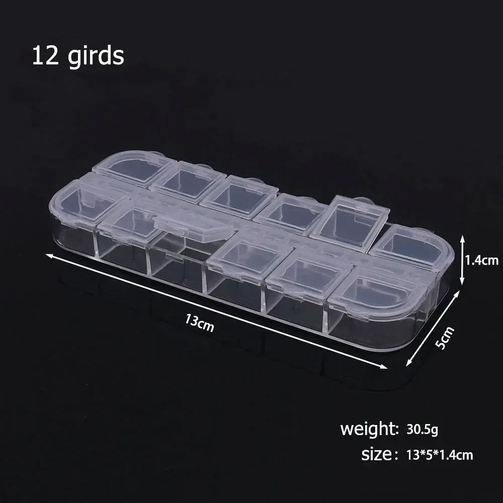Boîte de rangement en plastique à 6 à 32 compartiments pour perles, bijoux et fournitures artisanales 12
