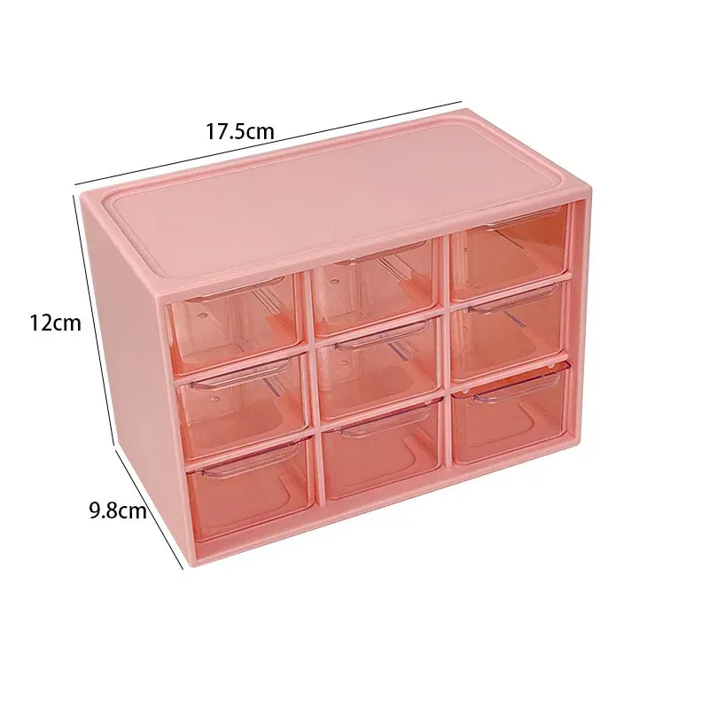 Organisateur de tiroir de bureau multi-grille anti-poussière, boîte de rangement portable pour bijoux et cosmétiques 11
