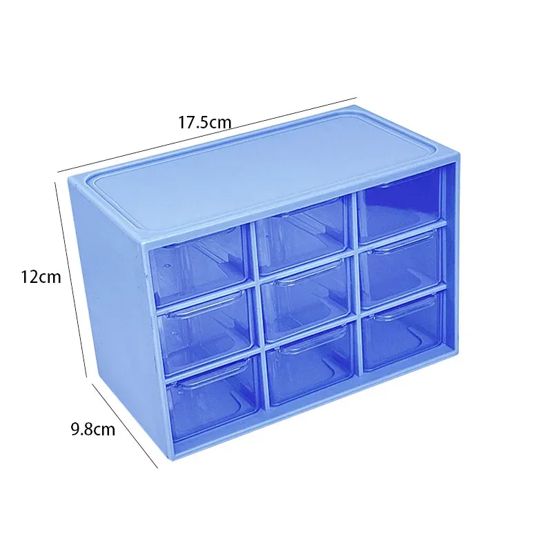 Organisateur de tiroir de bureau multi-grille anti-poussière, boîte de rangement portable pour bijoux et cosmétiques 8
