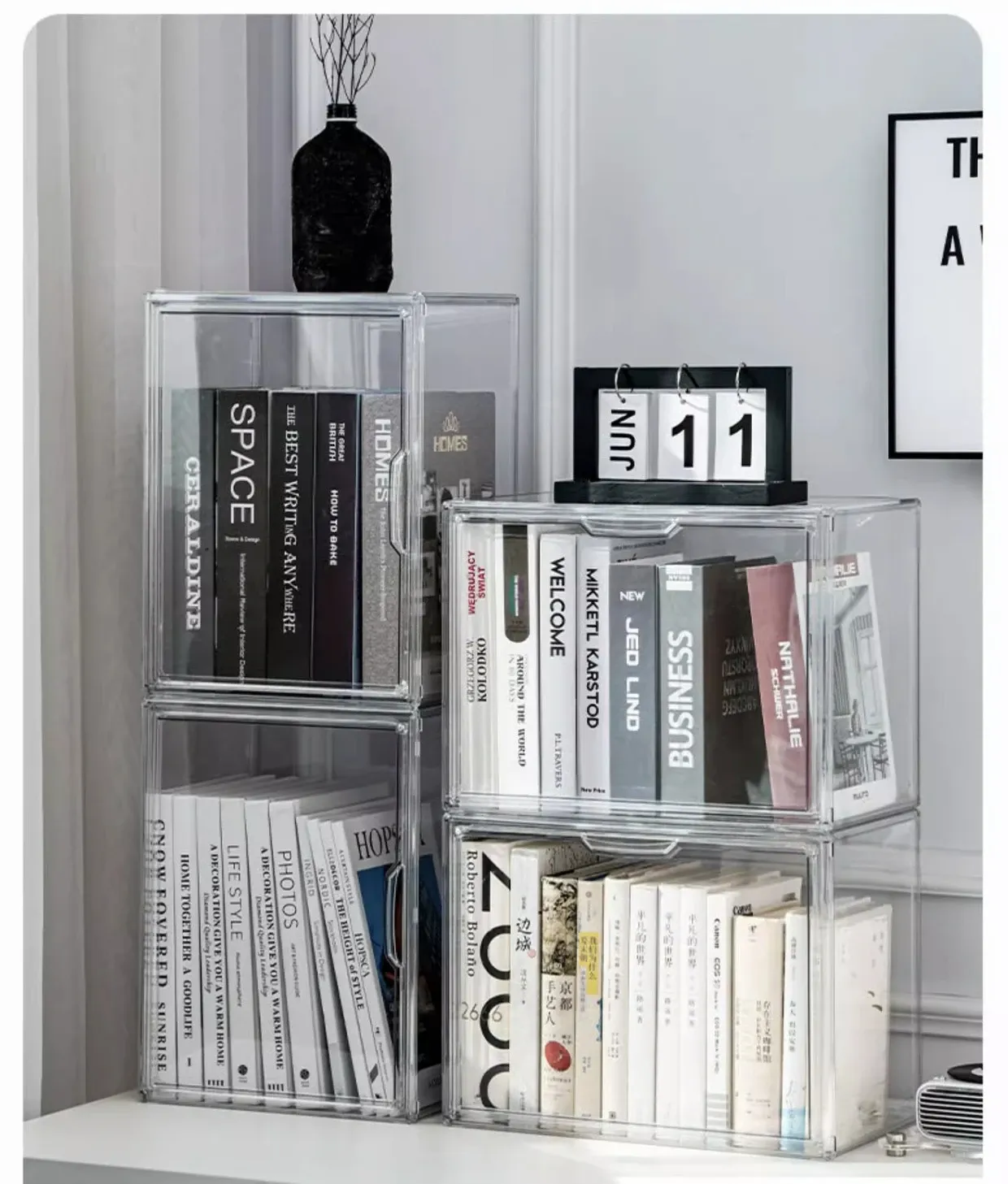 Mise en scène d'une collection dans une vitrine