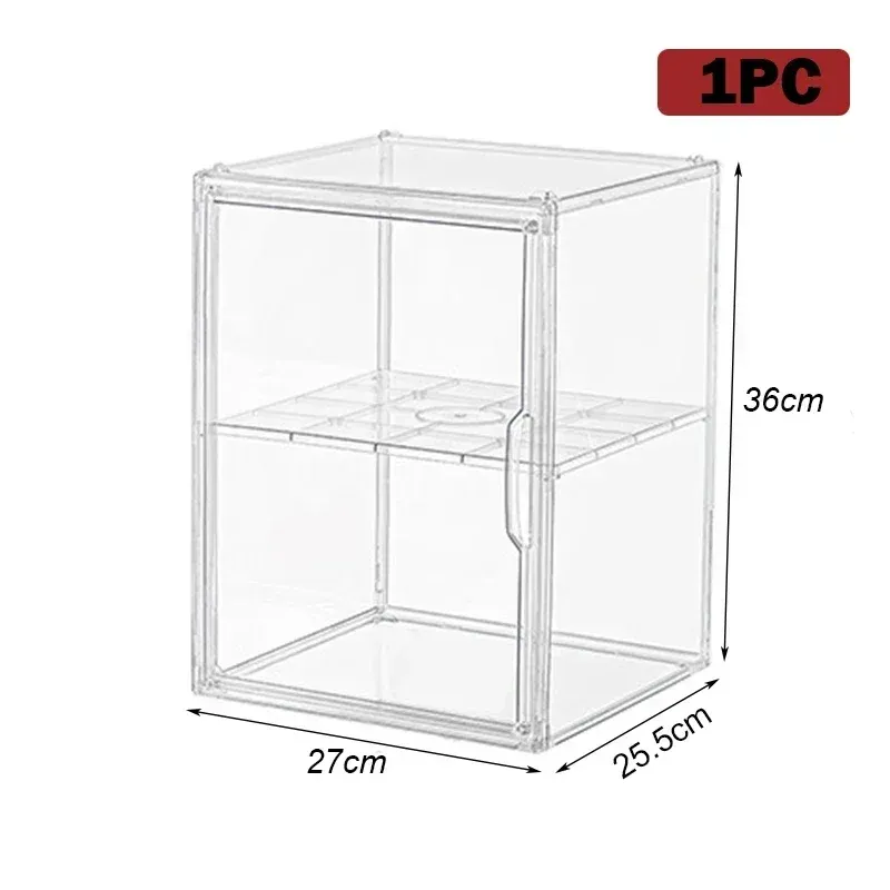 Boîte de rangement transparente anti-poussière pour étagère, CD, livres et magazines 12