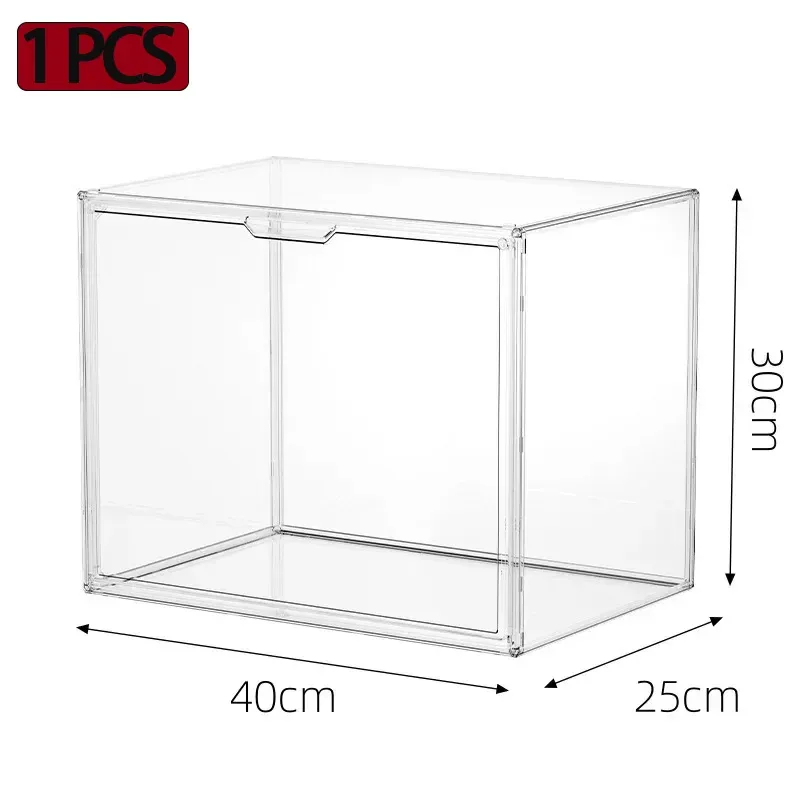 Boîte de rangement transparente anti-poussière pour étagère, CD, livres et magazines 9