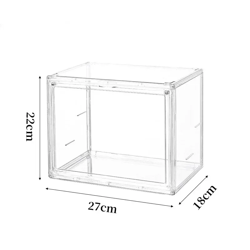 Boîte de rangement transparente anti-poussière pour étagère, CD, livres et magazines 7