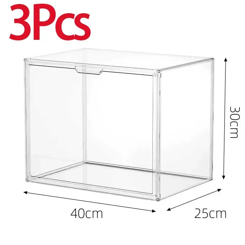 Boîte de rangement transparente anti-poussière pour étagère, CD, livres et magazines 10