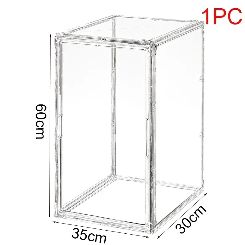 Boîte de rangement transparente anti-poussière pour étagère, CD, livres et magazines 18
