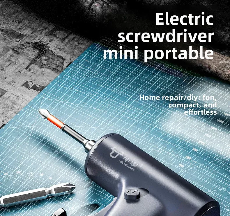 Tournevis électrique rechargeable, vue d'ensemble