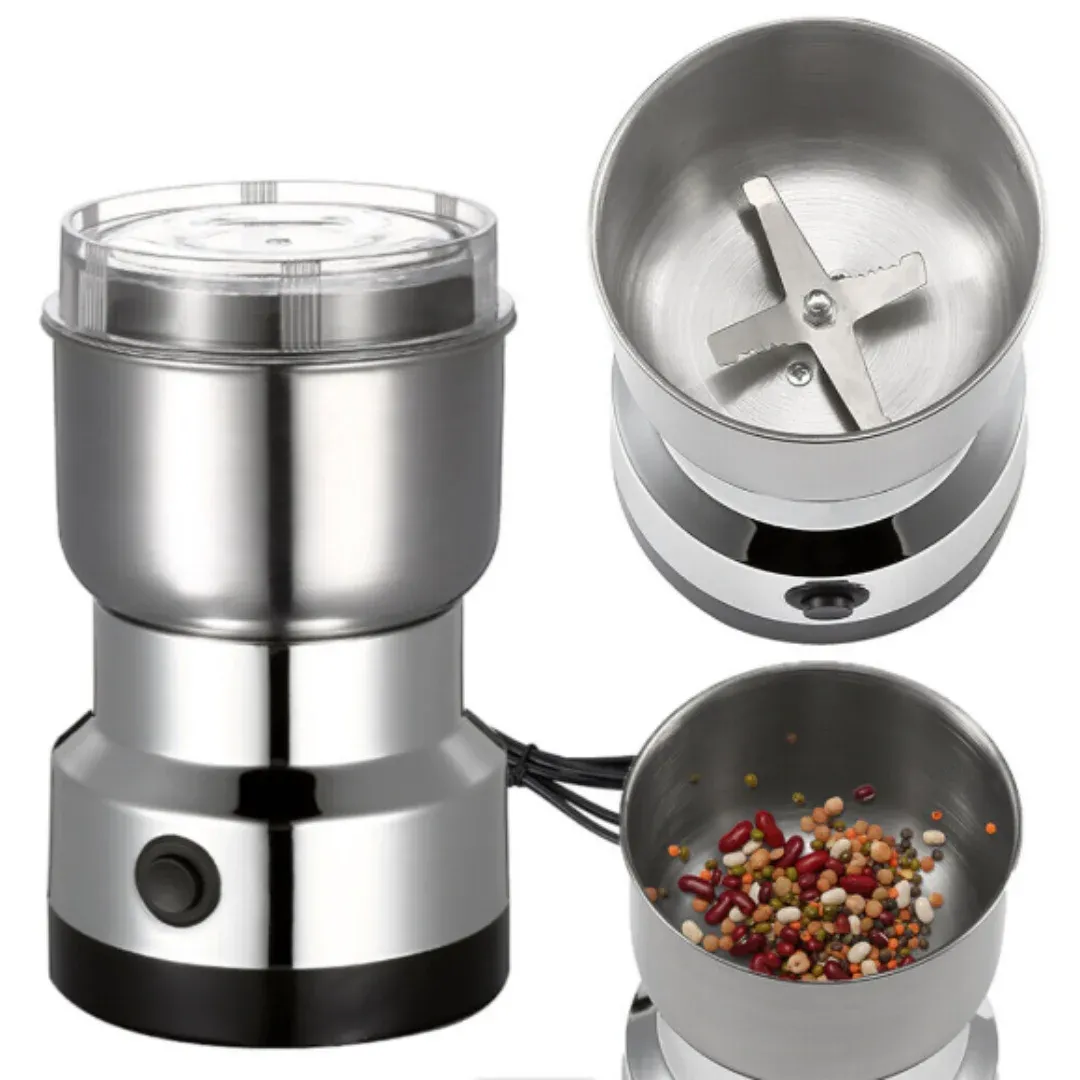 Moulin électrique multifonction à 4 lames pour la cuisine, broyeur à café domestique pour noix et légumineuses