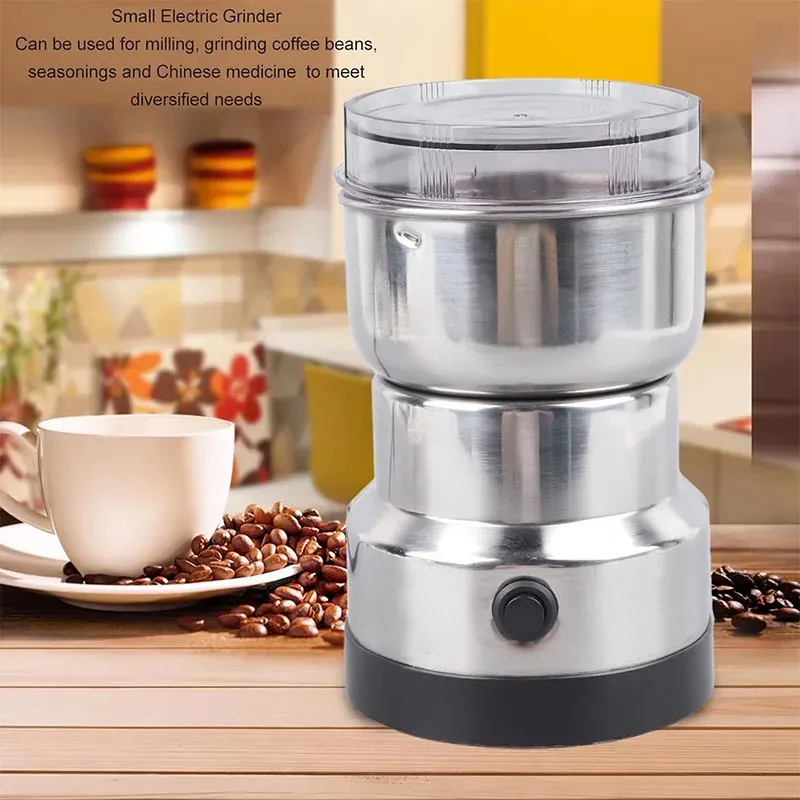 Moulin électrique multifonction à 4 lames pour la cuisine, broyeur à café domestique pour noix et légumineuses 2