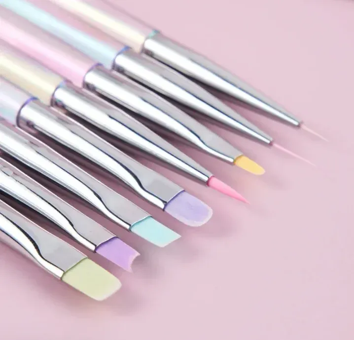 Stylo Nail Art Aurora à pointe transparente pour dessin et pose de gel UV 8