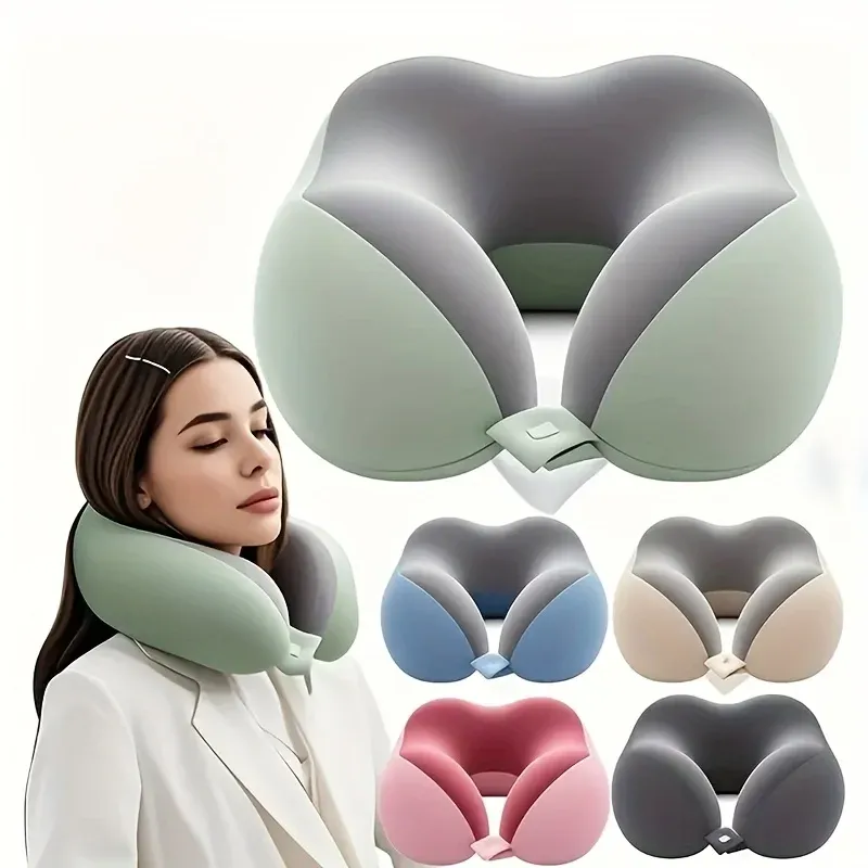 Oreiller cervical en forme de U, moyen et doux, pour les voyages et le bureau | Conçu ergonomiquement