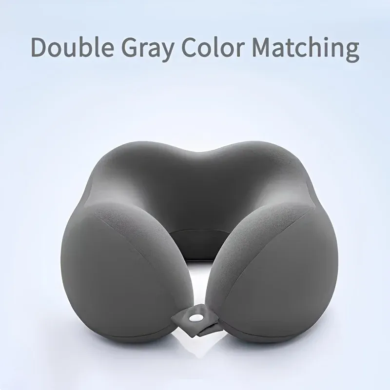 Oreiller cervical en forme de U, moyen et doux, pour les voyages et le bureau | Conçu ergonomiquement 4