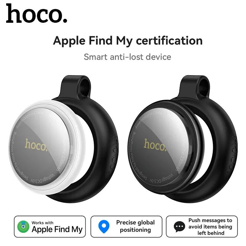 Mini Traceur GPS intelligent E100 Anti-perte avec étui, compatible iOS et Apple Localiser