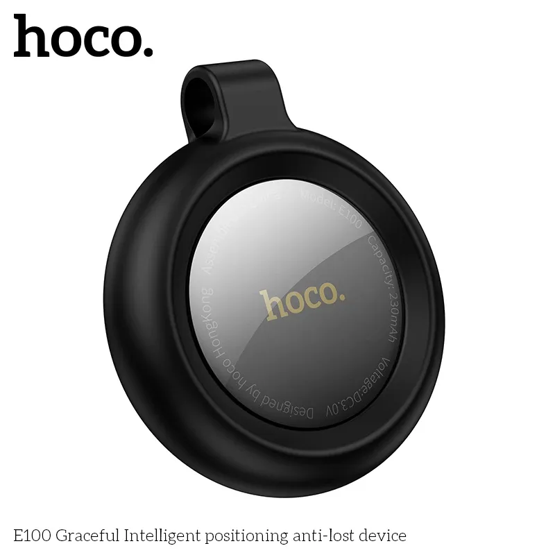 Mini Traceur GPS intelligent E100 Anti-perte avec étui, compatible iOS et Apple Localiser 2