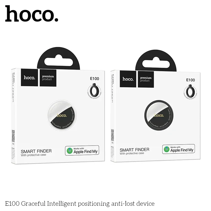 Mini Traceur GPS intelligent E100 Anti-perte avec étui, compatible iOS et Apple Localiser 6