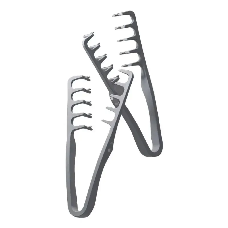 Peigne démêlant à dents larges en plastique, brosse volumisante à texture moelleuse 6