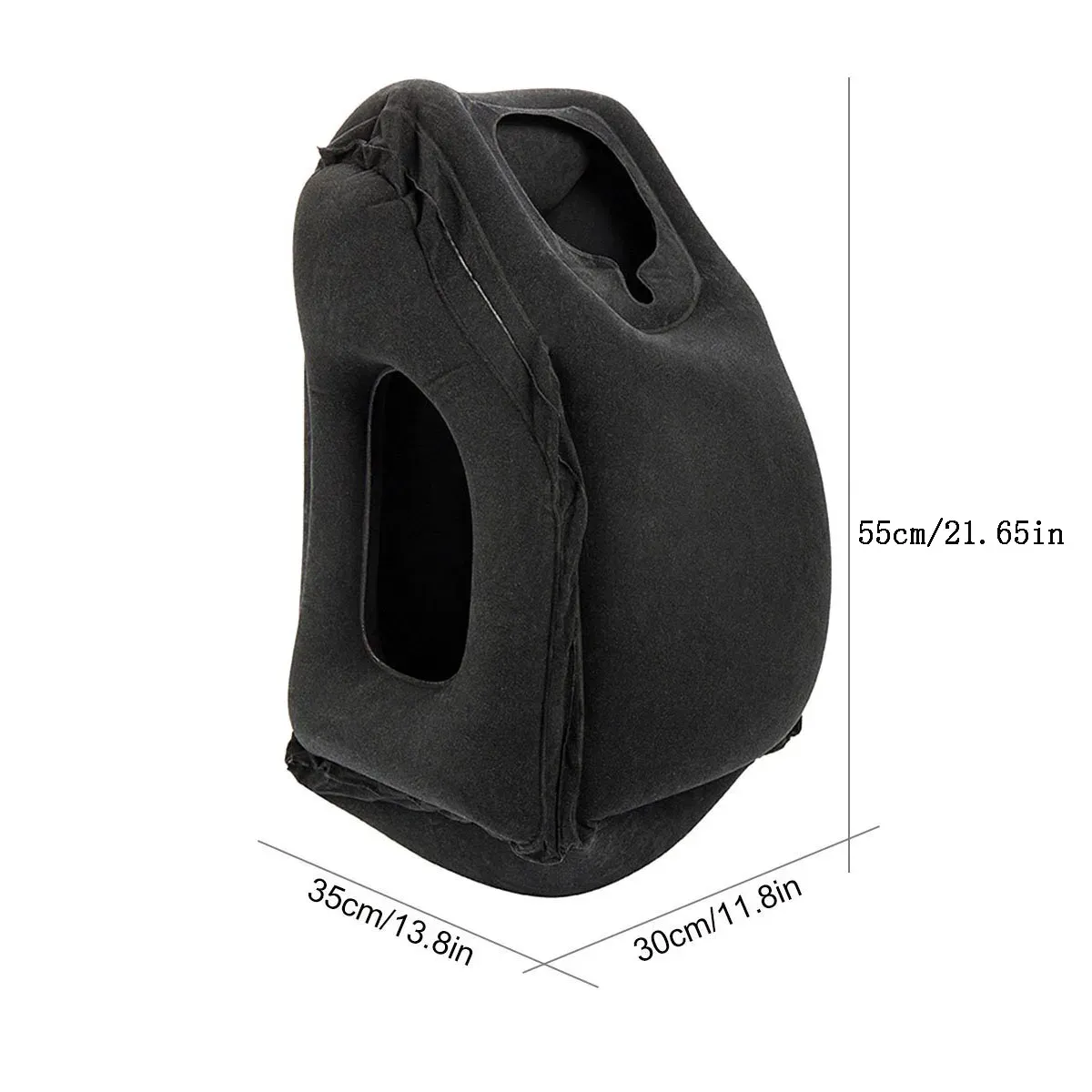 Oreiller de voyage gonflable avec support pour la nuque et la tête, idéal pour les longs trajets en avion, en voiture, au bureau ou pour une sieste 6