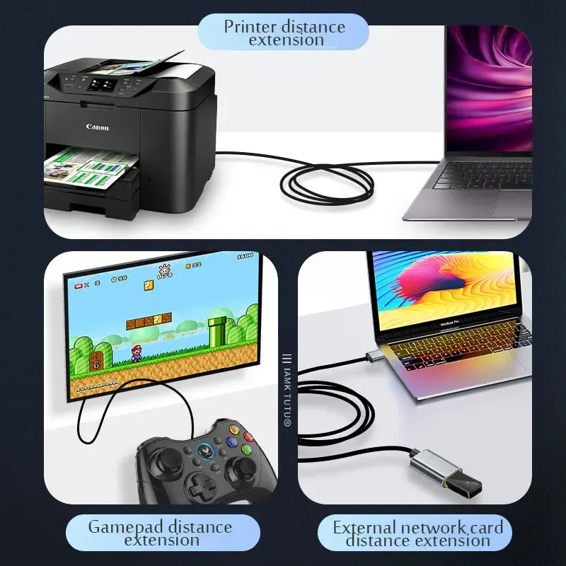 Câble d'extension USB 3.0/2.0 mâle à femelle haute vitesse pour ordinateur portable 5
