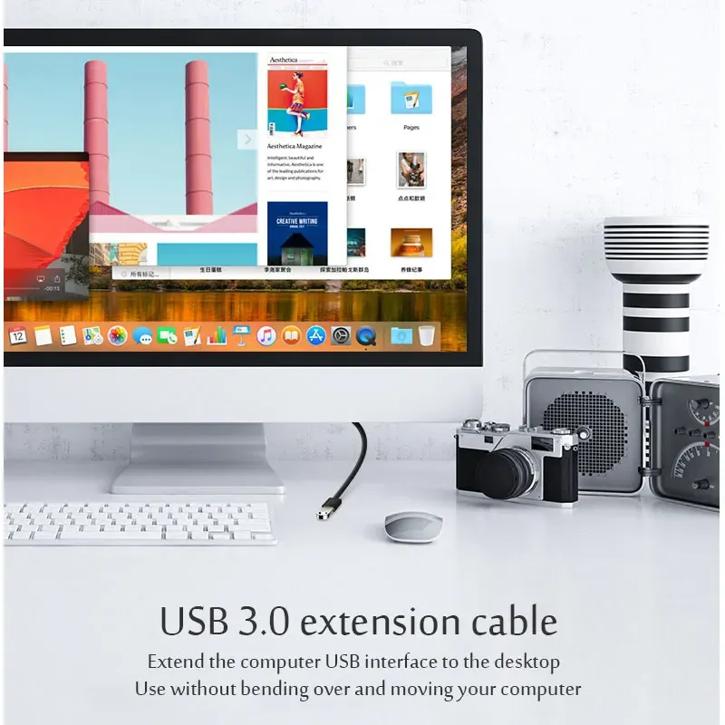 Câble d'extension USB 3.0, gaine et finitions