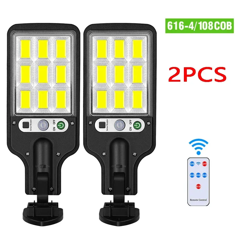 Lampe solaire LED extérieure 300000 lm avec capteur de mouvement, 4 modes d'éclairage, étanche IP65 11