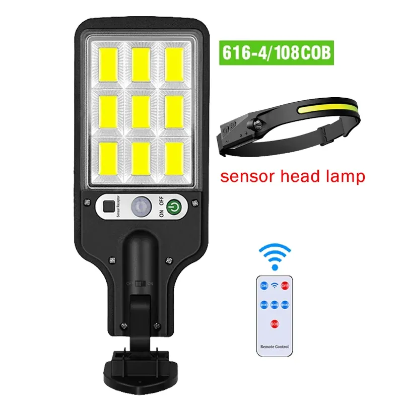 Lampe solaire LED extérieure 300000 lm avec capteur de mouvement, 4 modes d'éclairage, étanche IP65 13