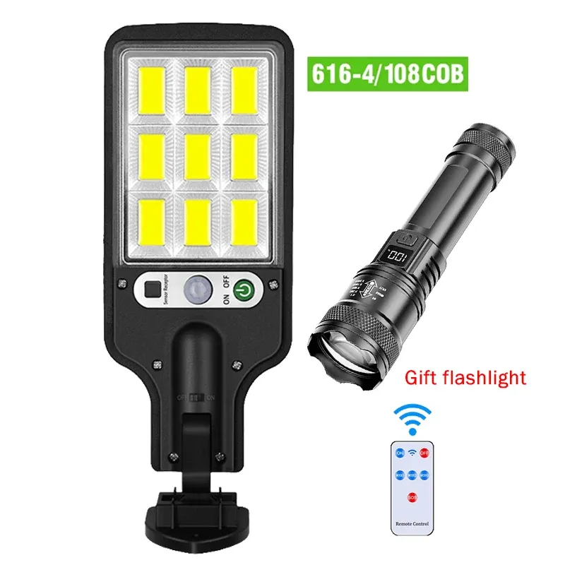 Lampe solaire LED extérieure 300000 lm avec capteur de mouvement, 4 modes d'éclairage, étanche IP65 14