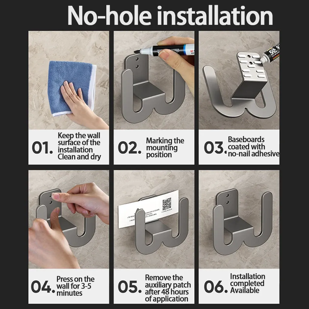 Lot de 3 étagères murales multifonctionnelles pour chaussures et pantoufles, sans perçage 5