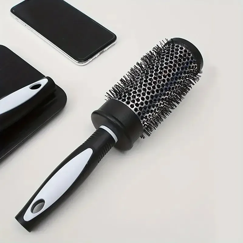 Brosse ronde soufflante en nylon à tube thermique en aluminium, pour femme et homme 3