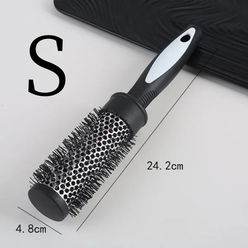 Brosse ronde soufflante en nylon à tube thermique en aluminium, pour femme et homme 9