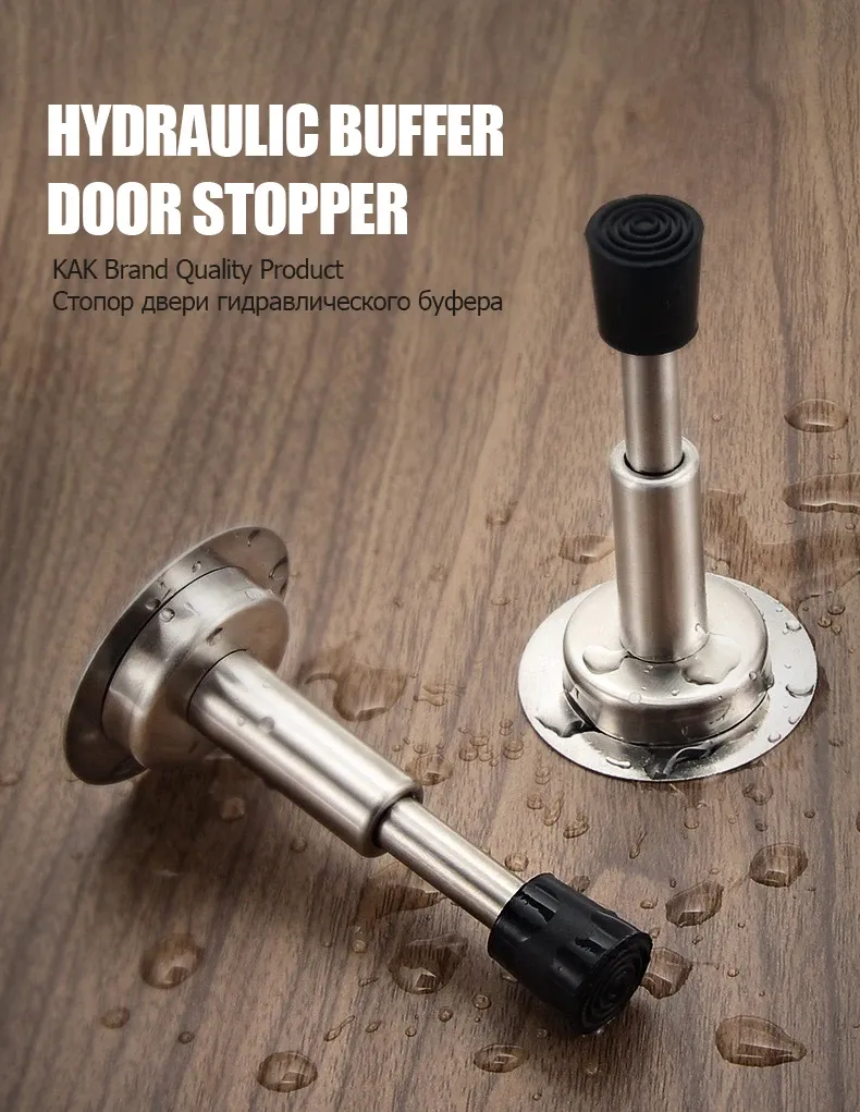 Butoir de porte en acier inoxydable sans perçage