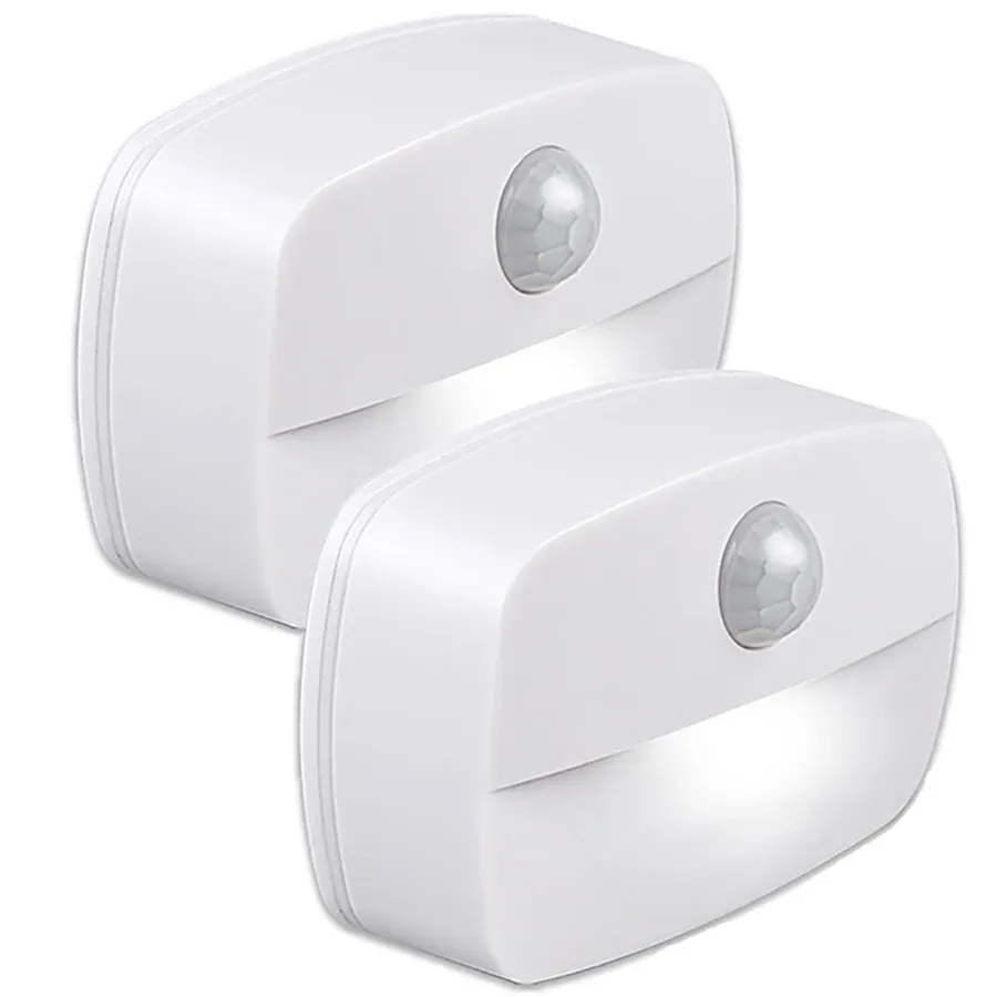 Veilleuse LED à détecteur de mouvement fonctionnant à piles, idéale pour couloir, escalier, salle de bain, placard et chambre 12