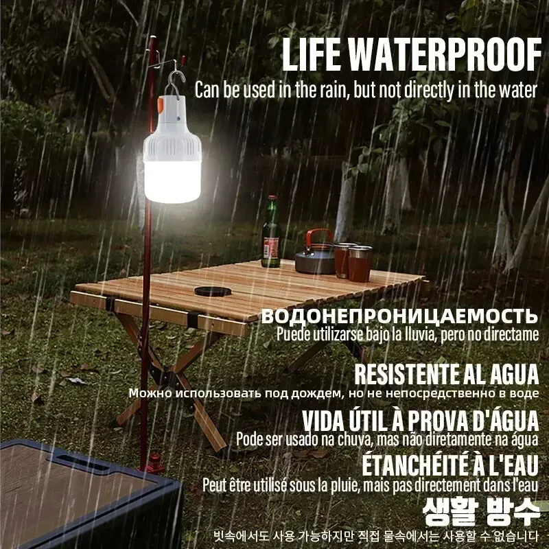 Lampe LED rechargeable pour camping