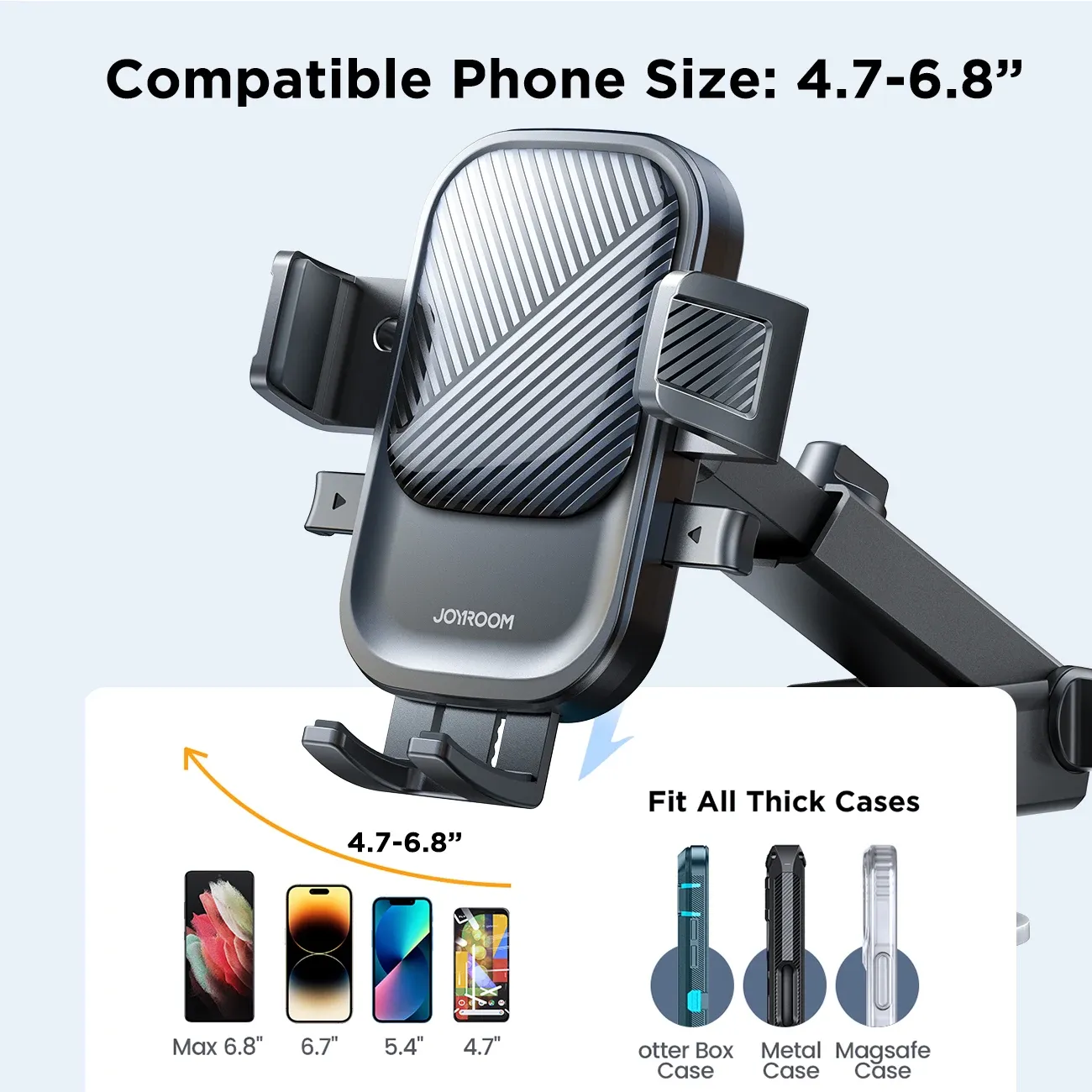 Support de téléphone universel pour voiture, à ventouse, compatible iPhone, Samsung, Google et Huawei 5