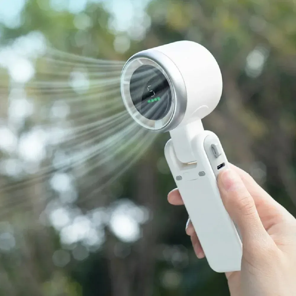 Mini ventilateur portatif pliable, vue d'ensemble