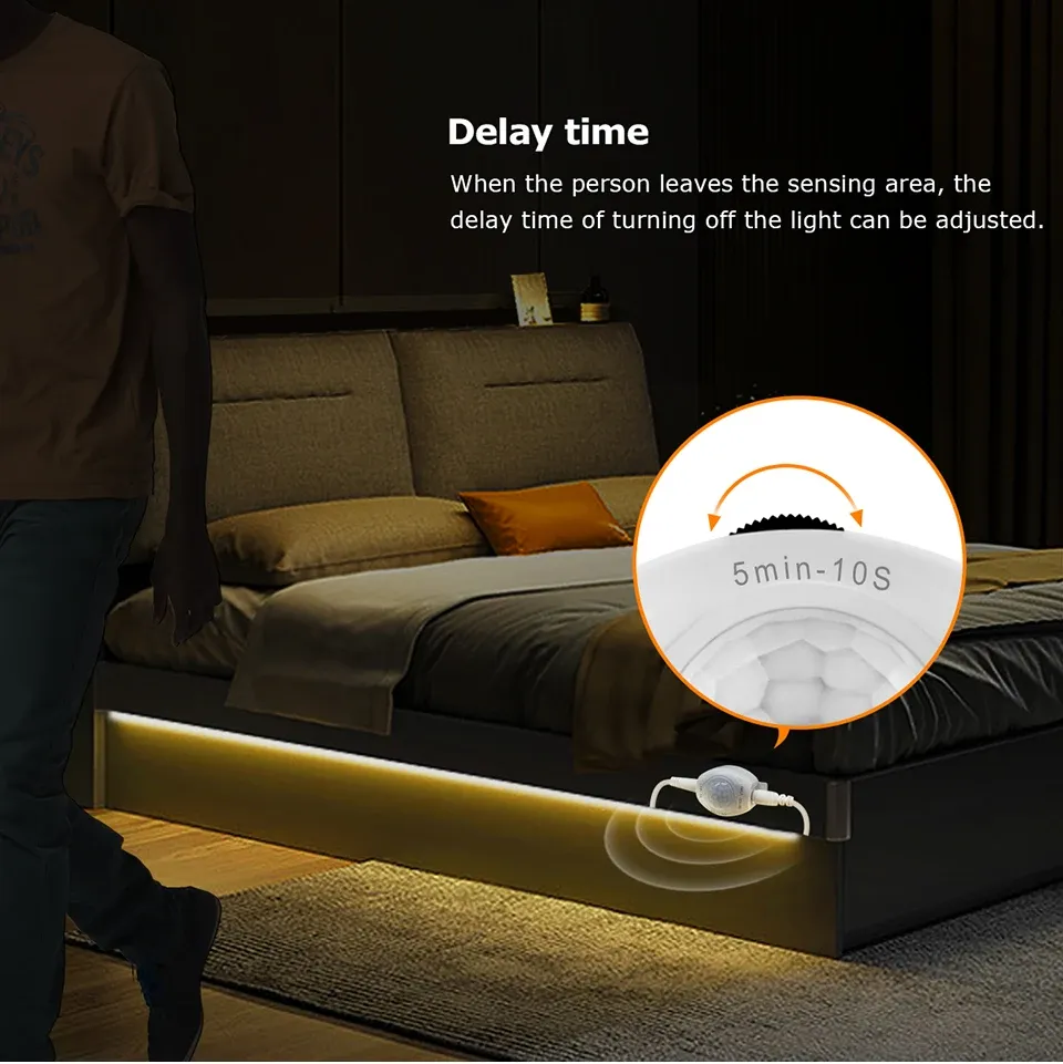 Ruban LED sous un meuble de cuisine